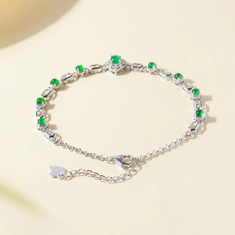 With The Heart Of The Jade Ice Glutinous Bracelets Women's-7