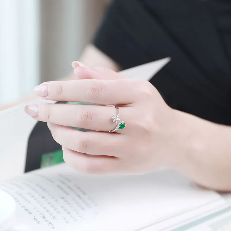 With The Heart Of The Jade Glutinous Jade Jadeite Rings Women's-2