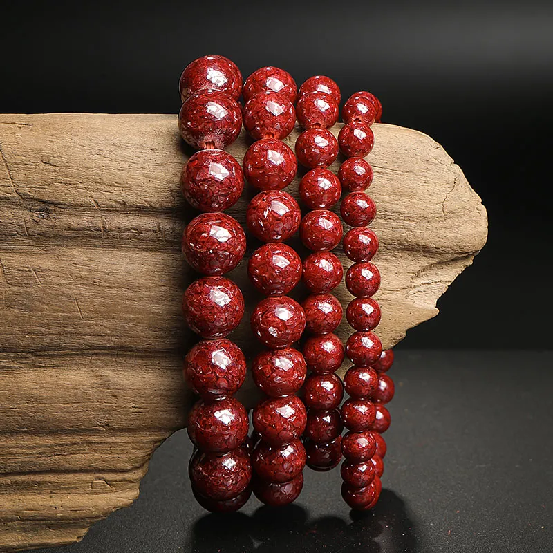 With The Heart Of The Jade Cinnabar Jade Bracelets Unisex-8