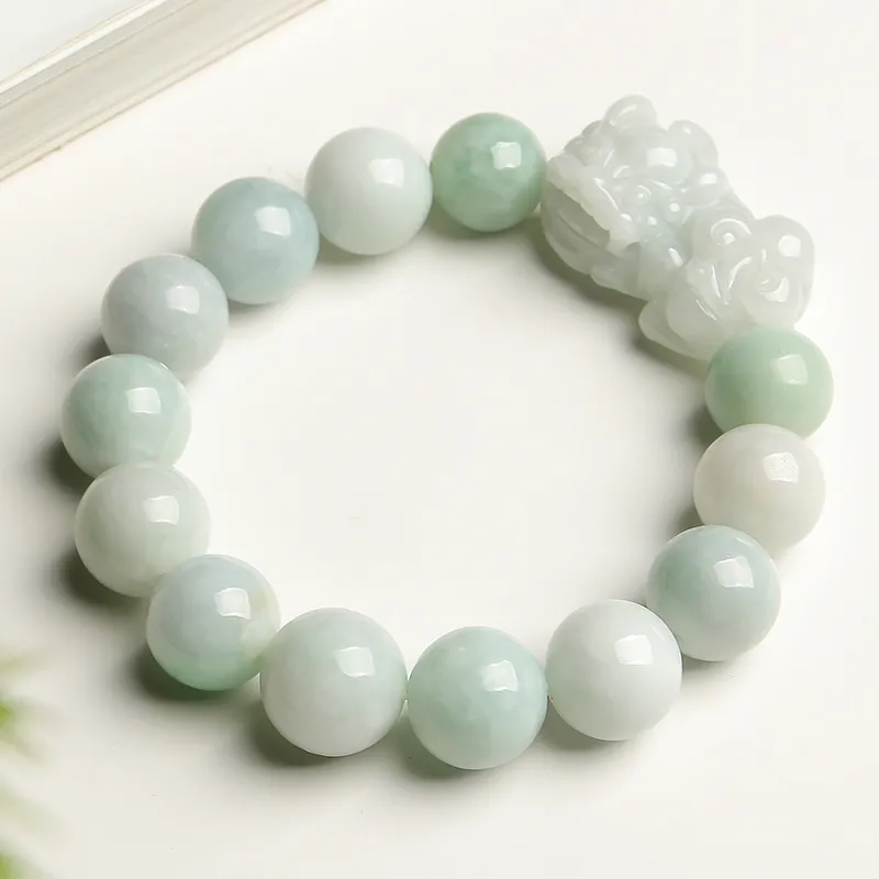 With The Heart Of The Jade Bean Type Bracelets Unisex-7