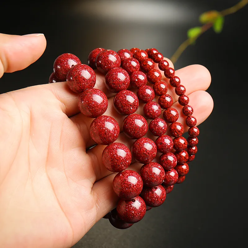 With The Heart Of The Jade Cinnabar Jade Bracelets Unisex-51