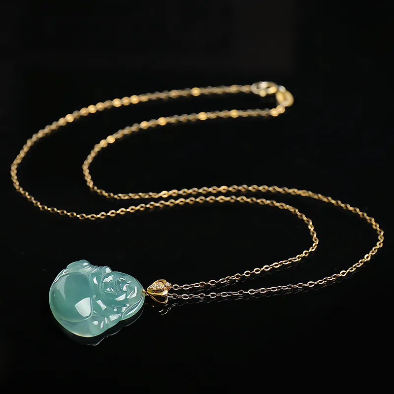 With The Heart Of The Jade Ice Glutinous Necklaces Women's-7