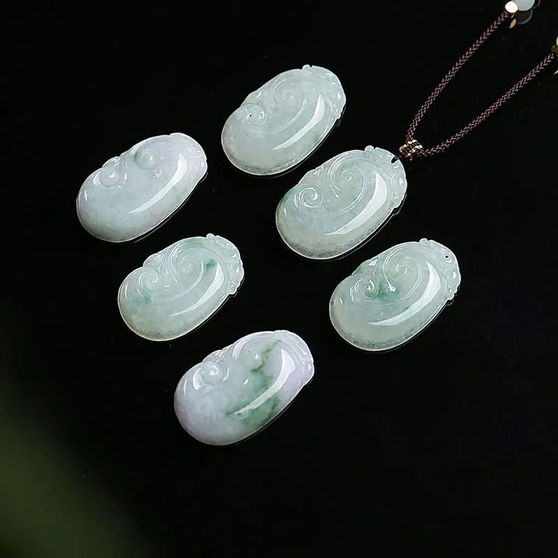 With the heart of the jade Jadeite Necklaces Unisex-5