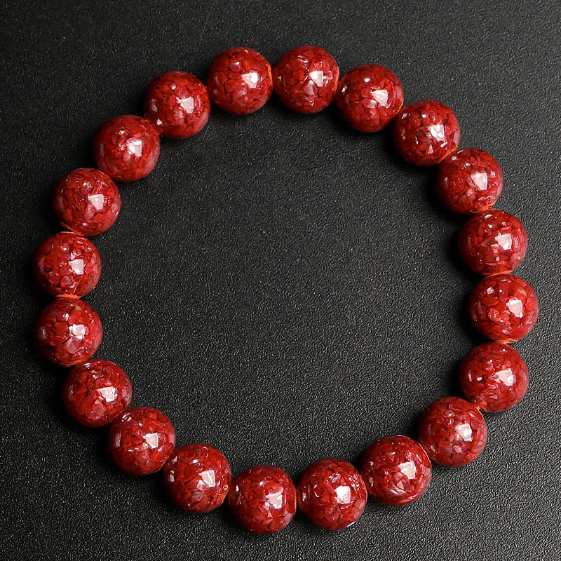 With The Heart Of The Jade Cinnabar Jade Bracelets Unisex-21
