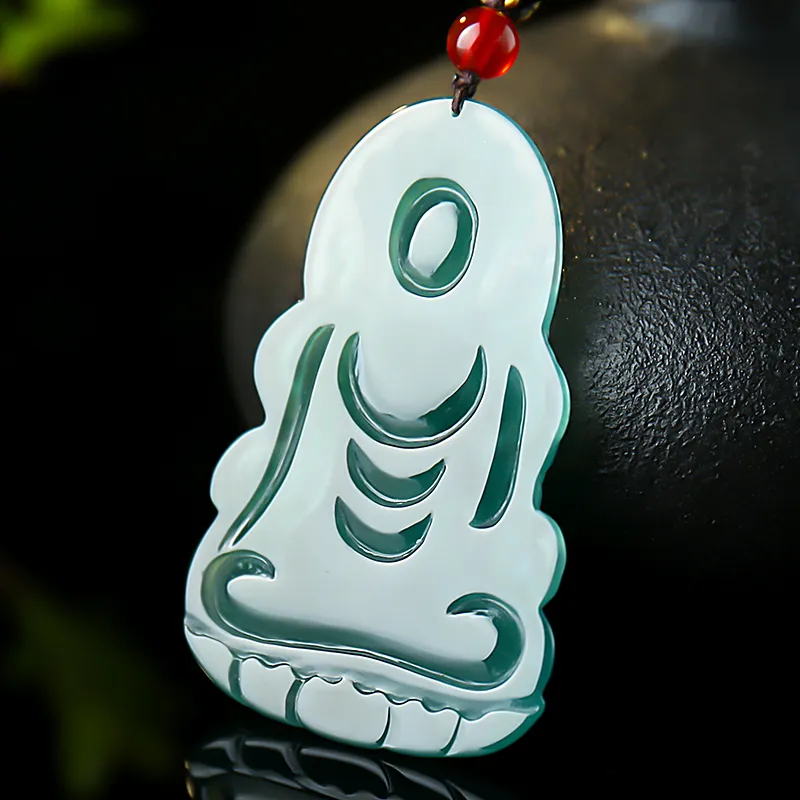 With The Heart Of The Jade Ice Glutinous Jadeite Necklaces Men's-6