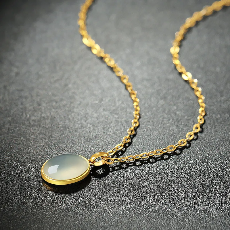 With The Heart Of The Jade Glutinous Jade Jadeite Necklaces Women's-4