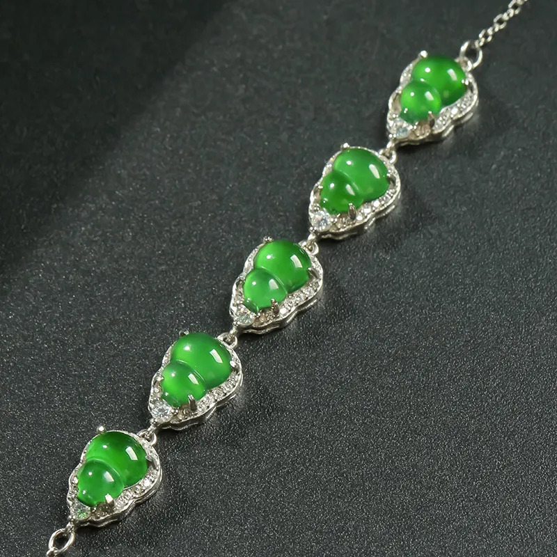 With The Heart Of The Jade Ice Glutinous Jadeite Bracelets Women's-5