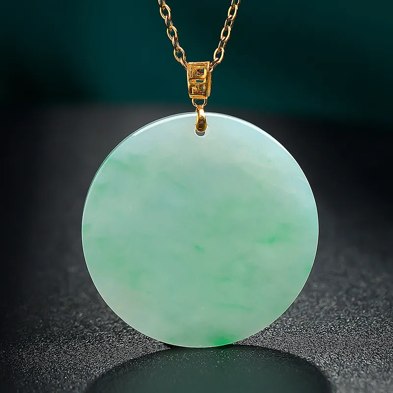 With The Heart Of The Jade Glutinous Jade Jadeite Necklaces Women's-1