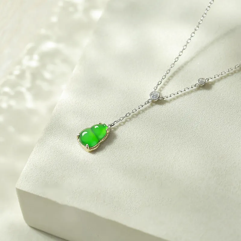 With the heart of the jade Jadeite Necklaces Women's-17
