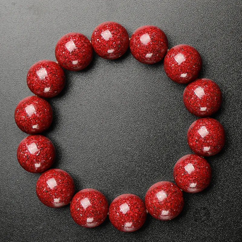 With The Heart Of The Jade Cinnabar Jade Bracelets Unisex-46