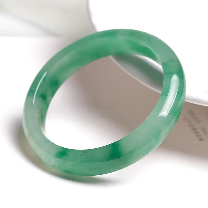 With The Heart Of The Jade African Emerald Bangles Women's-6