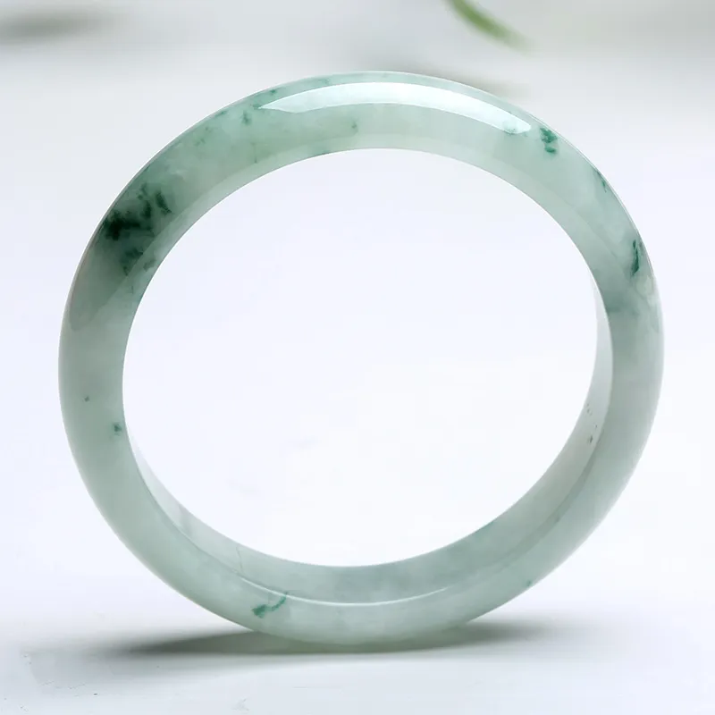 With The Heart Of The Jade Glutinous Jade Jadeite Bangles Women's-1