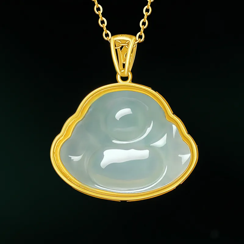 With The Heart Of The Jade Glutinous Jade Jadeite Necklaces Women's-6