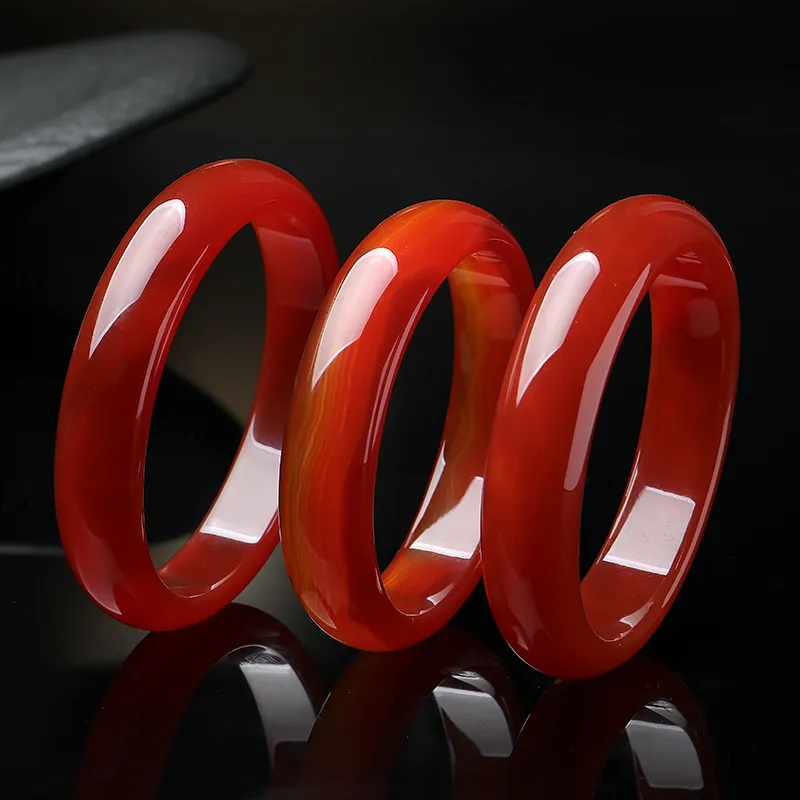 With The Heart Of The Jade Agate Bangles Women's-5