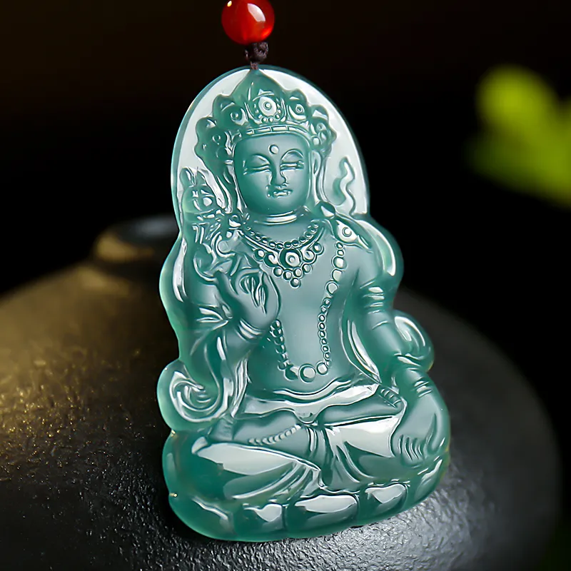 With The Heart Of The Jade Ice Glutinous Jadeite Necklaces Men's-5