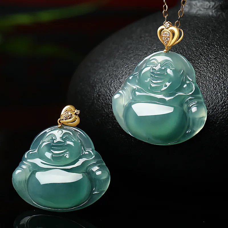 With The Heart Of The Jade Ice Glutinous Necklaces Women's-6
