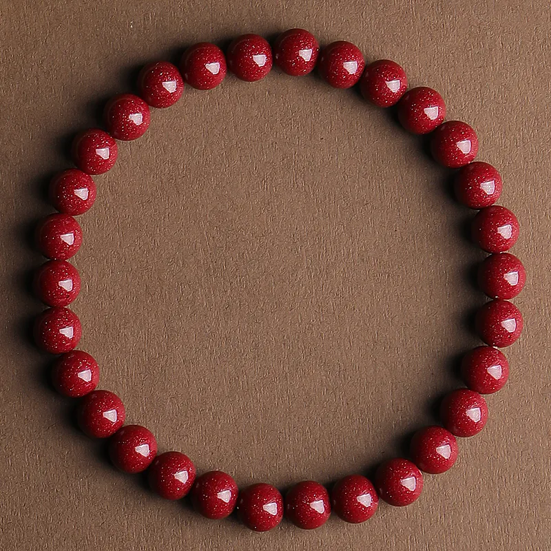 With The Heart Of The Jade Reconstructed Cinnabar Jade Bracelets Unisex-39