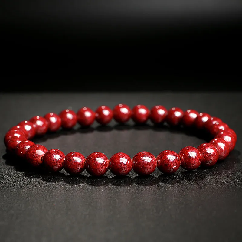 With The Heart Of The Jade Cinnabar Jade Bracelets Unisex-3