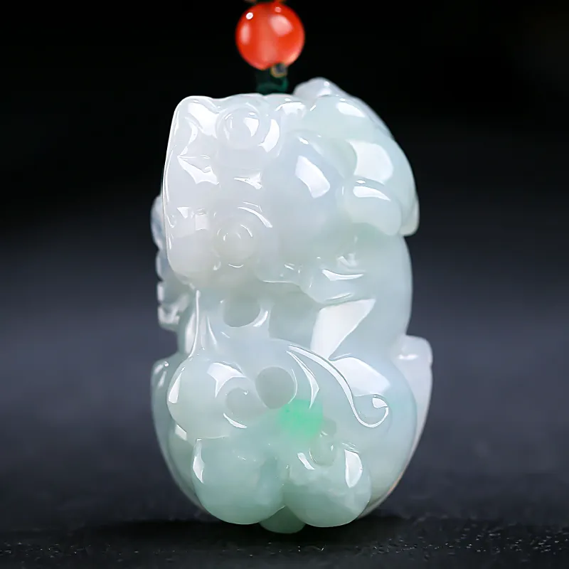 With the heart of the jade Jadeite Necklaces Unisex-12