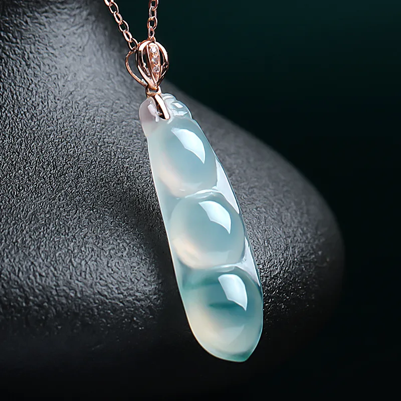 With The Heart Of The Jade Ice Glutinous Necklaces Women's-9