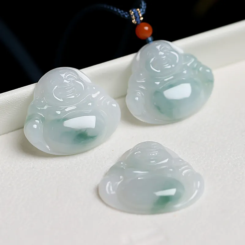 With The Heart Of The Jade Glutinous Jade Jadeite Necklaces Women's-3