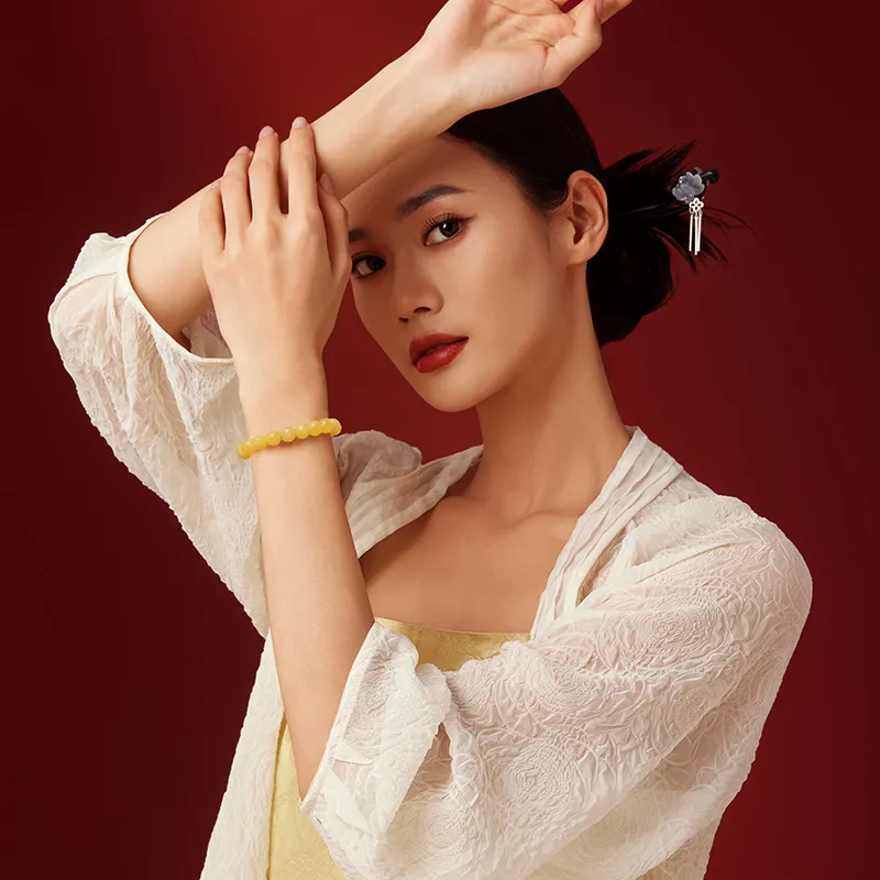 With The Heart Of The Jade Amber Bracelets Unisex-1