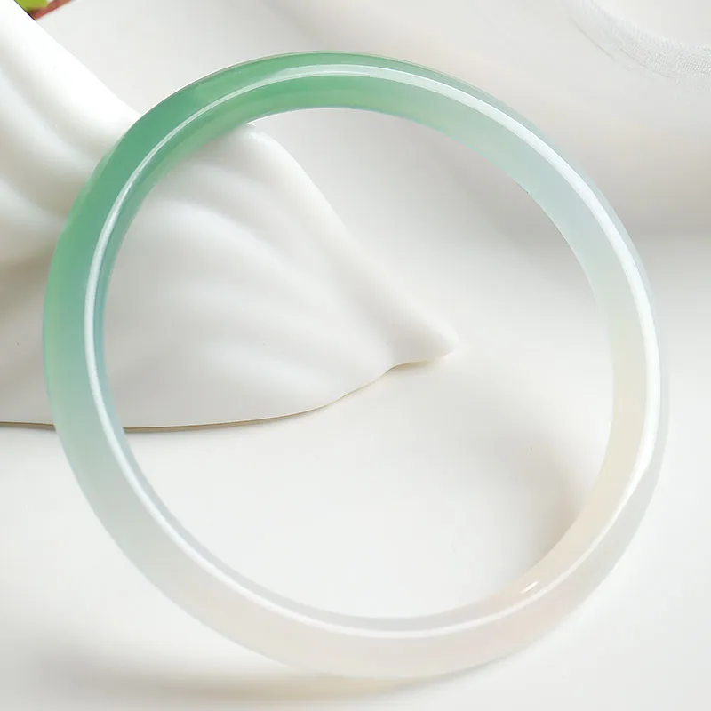 With The Heart Of The Jade Chalcedony Bangles Women's-3