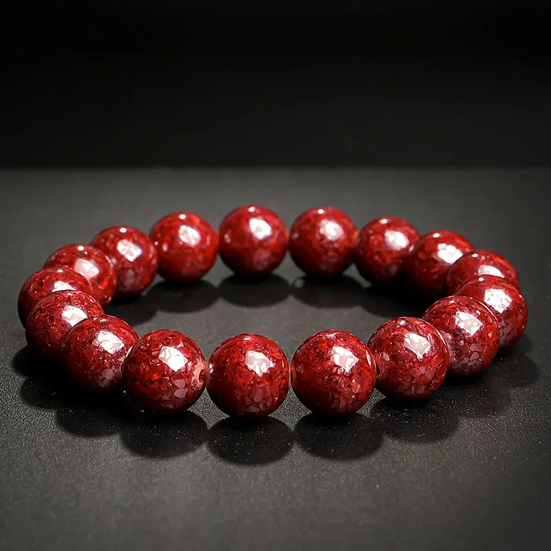 With The Heart Of The Jade Cinnabar Jade Bracelets Unisex-32