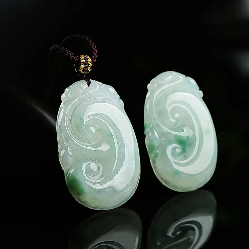 With the heart of the jade Jadeite Necklaces Unisex-4