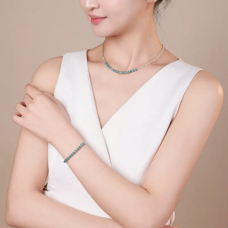 With The Heart Of The Jade Glutinous Jade Jadeite Necklaces Women's-6
