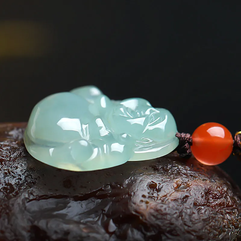 With The Heart Of The Jade Ice Glutinous Jadeite Necklaces Women's-5