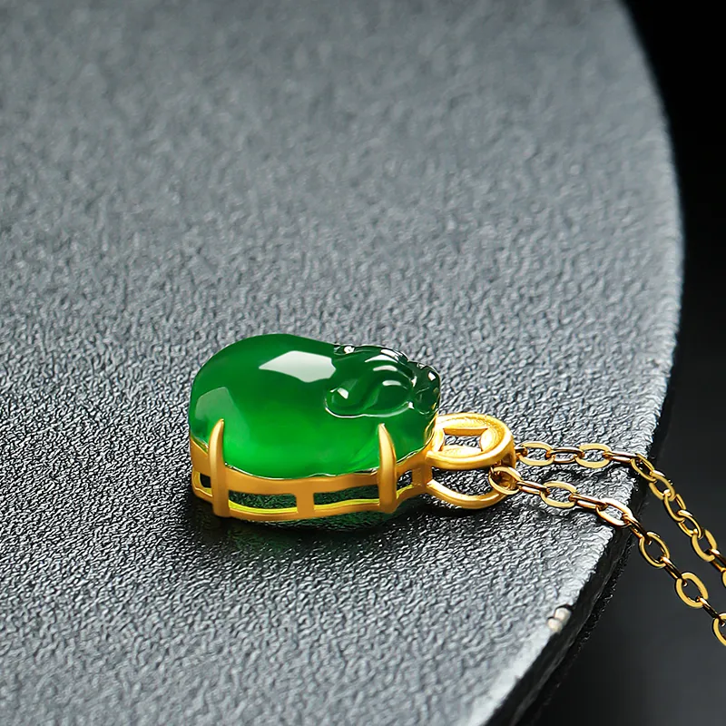 With The Heart Of The Jade Ice Glutinous Jadeite Necklaces Women's-3