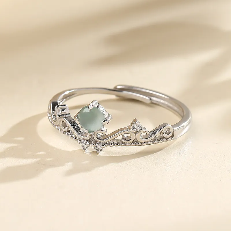 With The Heart Of The Jade Glutinous Jade Rings Women's-5