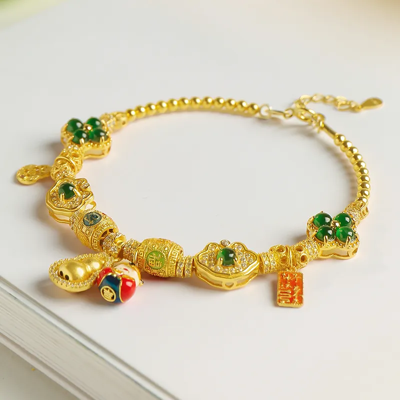 With The Heart Of The Jade Ice Glutinous Bracelets Women's-1