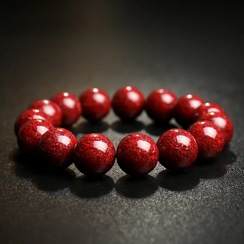 With The Heart Of The Jade Cinnabar Jade Bracelets Unisex-44