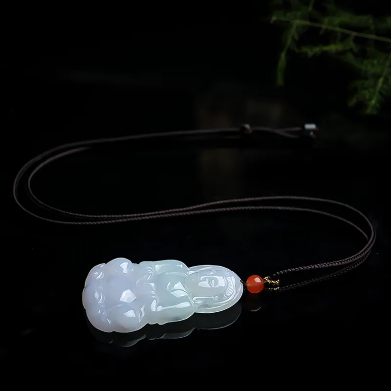 With The Heart Of The Jade Glutinous Jade Necklaces Men's-8