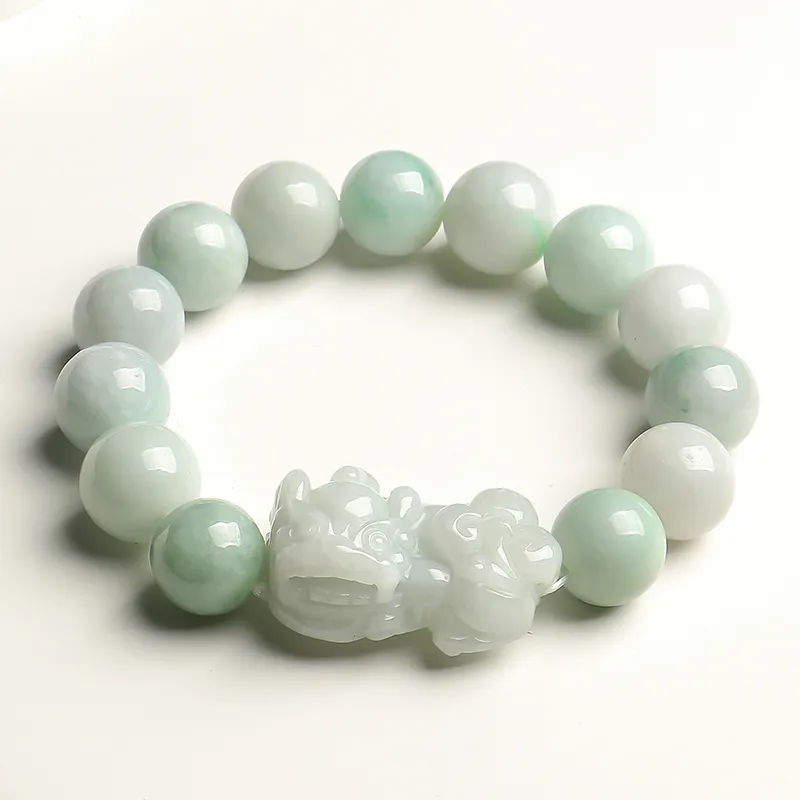 With The Heart Of The Jade Bean Type Bracelets Unisex-1