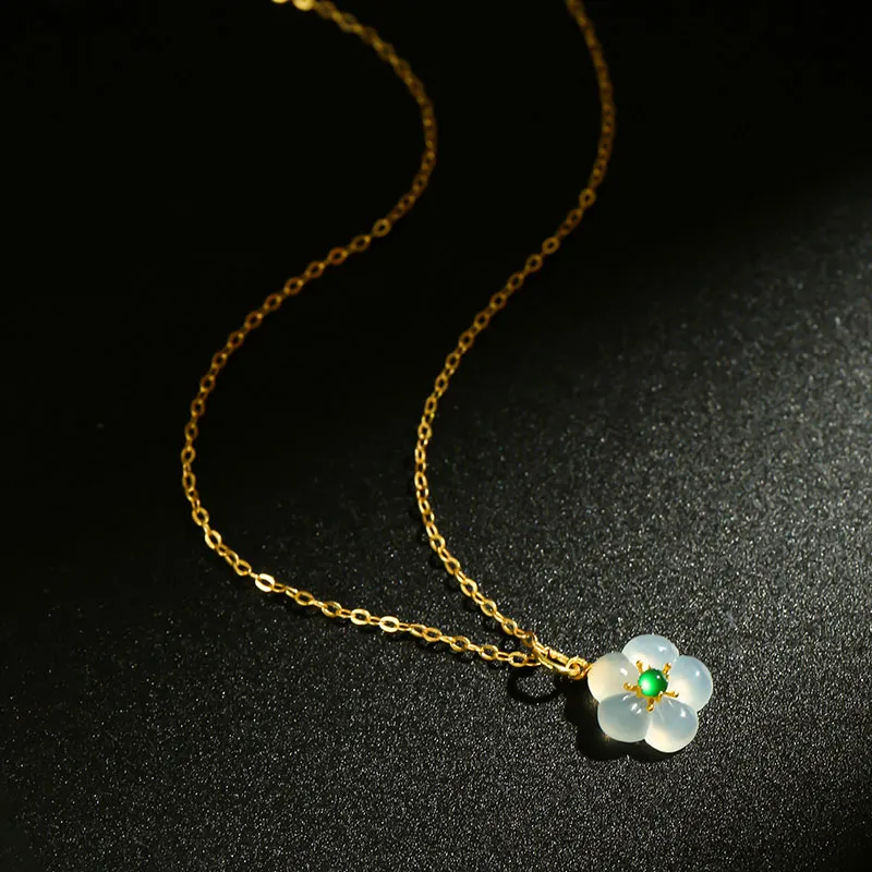 With the heart of the jade Jadeite Necklaces Women's-14