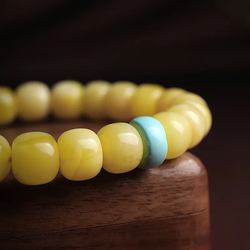 With The Heart Of The Jade Amber Jade Bracelets Unisex-8
