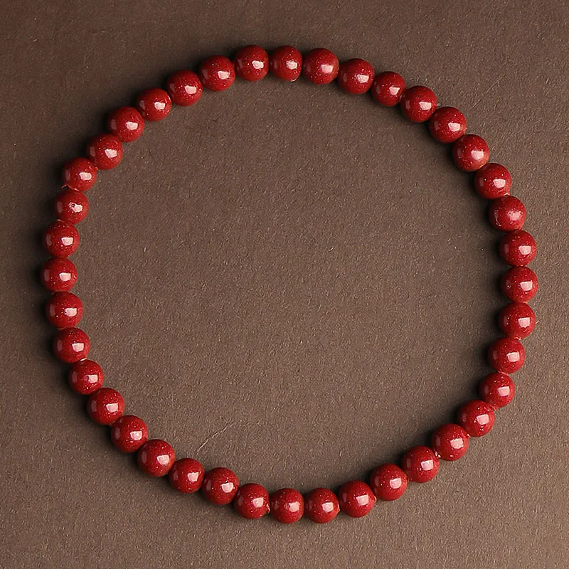 With The Heart Of The Jade Reconstructed Cinnabar Jade Bracelets Unisex-31