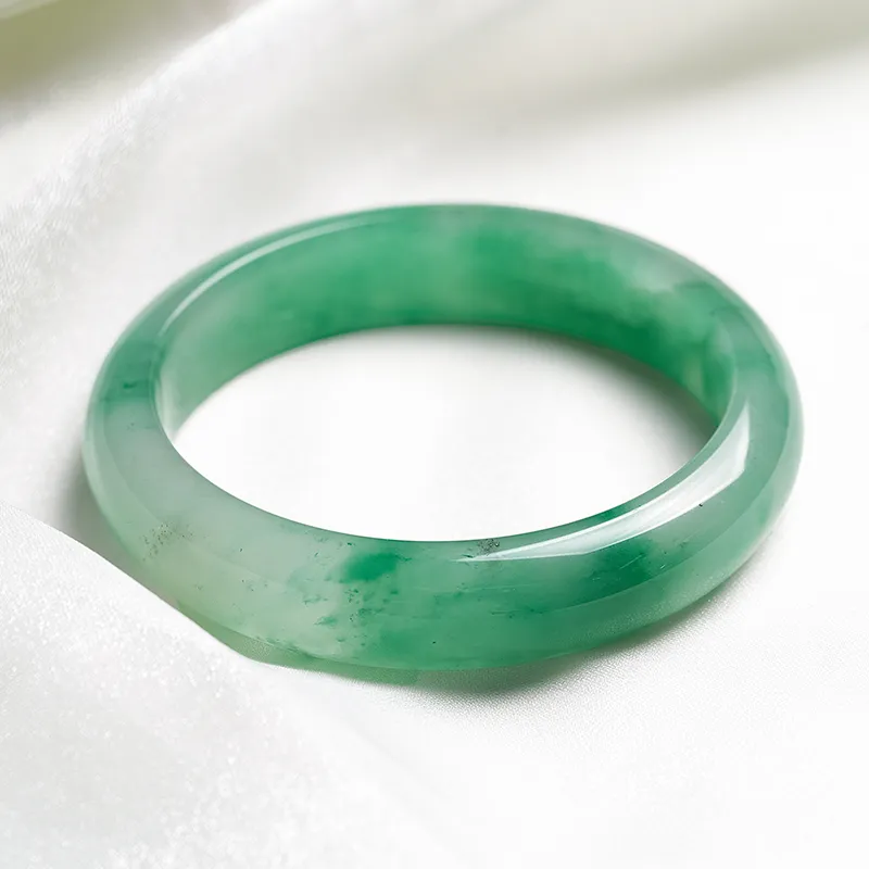 With The Heart Of The Jade African Emerald Bangles Women's-5