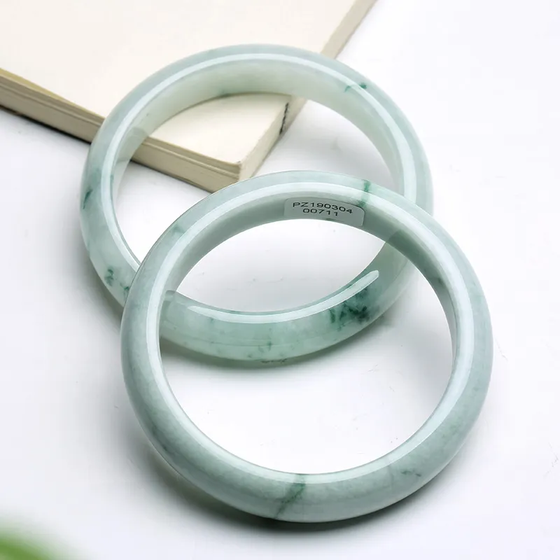 With The Heart Of The Jade Glutinous Jade Jadeite Bangles Women's-5