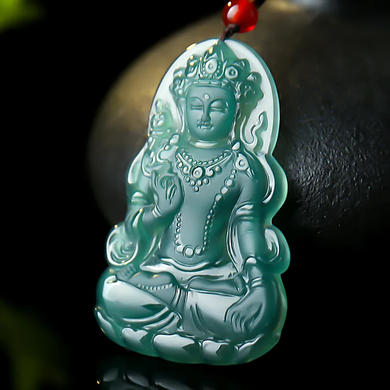 With The Heart Of The Jade Ice Glutinous Jadeite Necklaces Men's-3