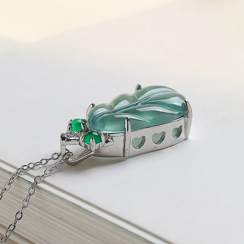 With The Heart Of The Jade Ice Glutinous Jadeite Necklaces Women's-5