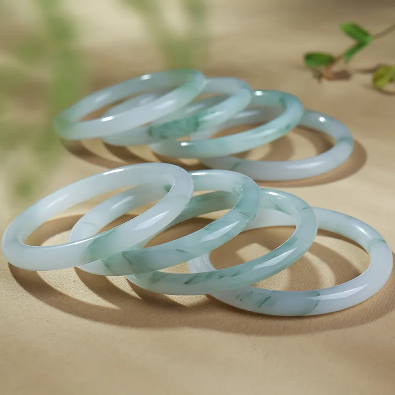 With The Heart Of The Jade Tianshan Jade Bangles Women's-5