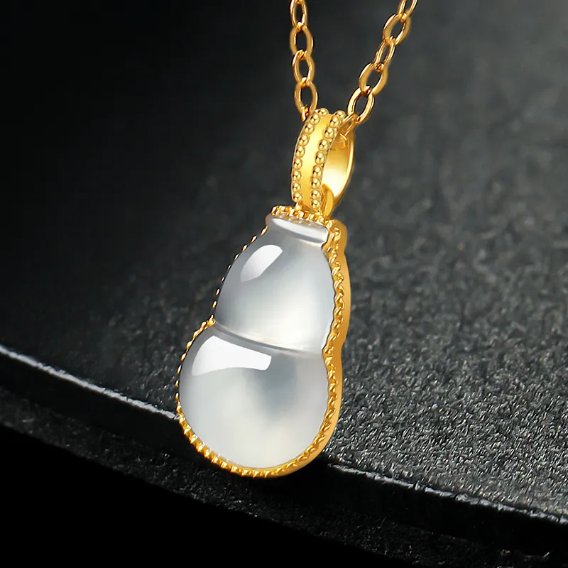 With The Heart Of The Jade Ice Glutinous Jadeite Necklaces Women's-3