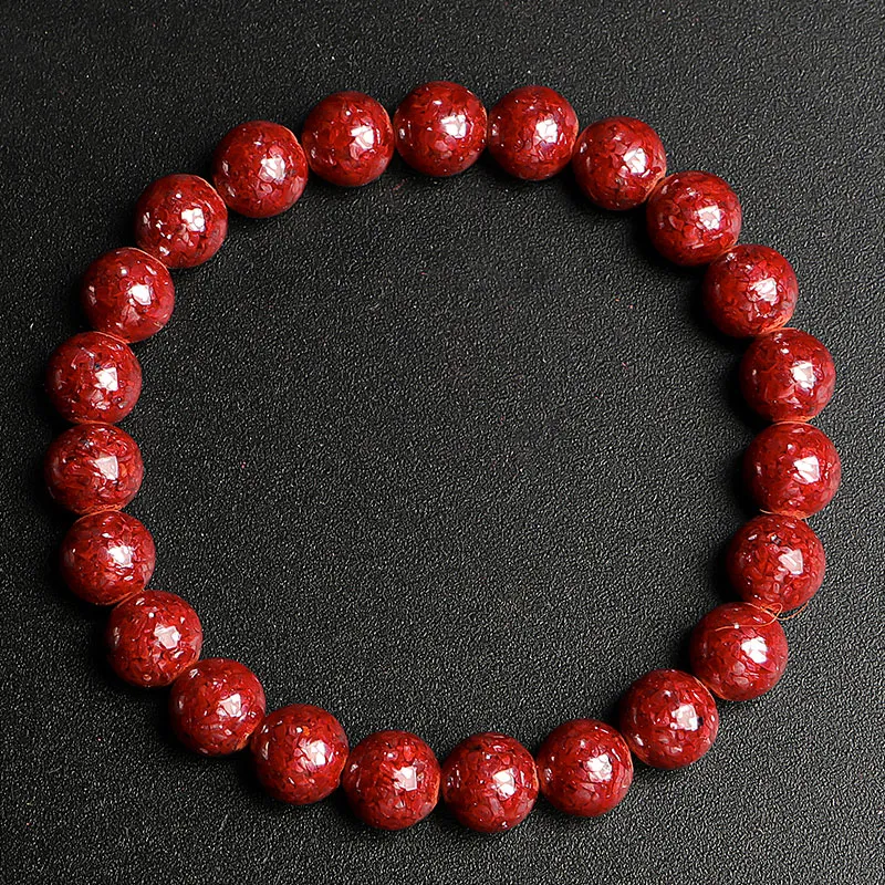 With The Heart Of The Jade Cinnabar Jade Bracelets Unisex-15