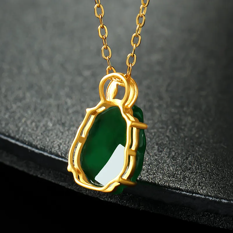 With The Heart Of The Jade Ice Glutinous Jadeite Necklaces Women's-6