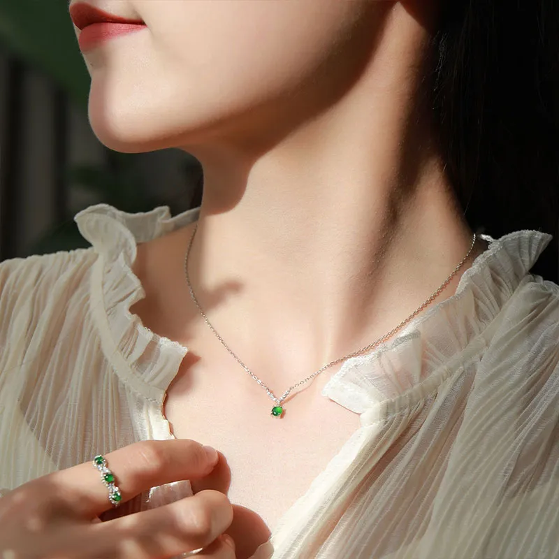 With The Heart Of The Jade Glutinous Jade Necklaces Women's-2