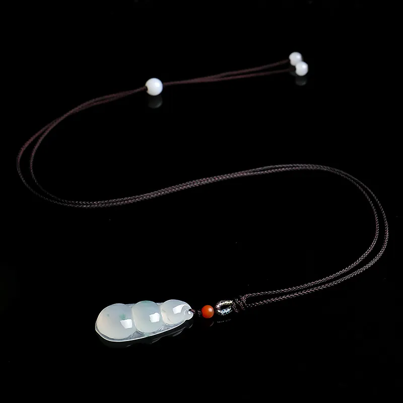 With The Heart Of The Jade Ice Glutinous Jadeite Necklaces Unisex-8